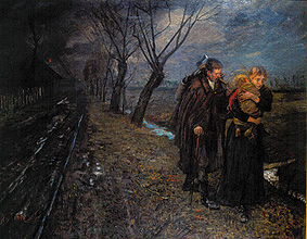 Fritz von Uhde - The Flight into Egypt (to 1891)